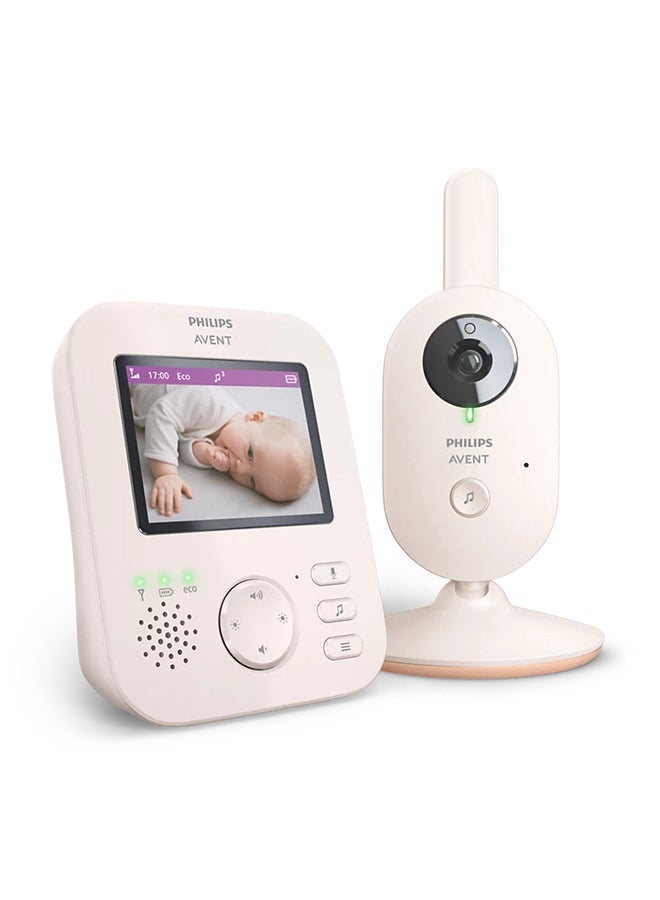 Philips Avent VIDEO Baby MONITOR, CORAL CREAM BEIGE | No.1 Brand Recommended by Moms Worldwide - Image 1