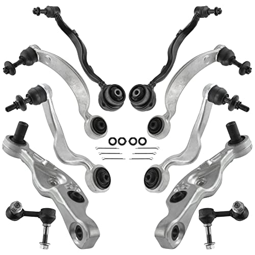 TRQ Front Suspension Kit Control Arm Control Arm with Ball Joint Sway Bar Stabilizer Link Compatible with 2007-2015 Lexus LS460 - Image 1