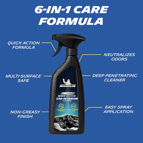 Michelin Interior Cleaner Spray 500ml | Deep Cleaning Spray for Dashboards & Fabric | Removes Dirt, Stains & Grime | Quick Drying, Residue-Free, Safe on Multiple Surfaces - Image 2
