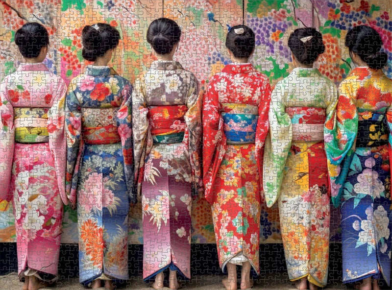 Cross & Glory - Elegant Kimono Beauties - 1000 Piece Artistic Jigsaw Puzzle for Adults | Vibrant Colors | Cultural Art | Premium Quality | Brain Exercise and Home Decor - Image 5