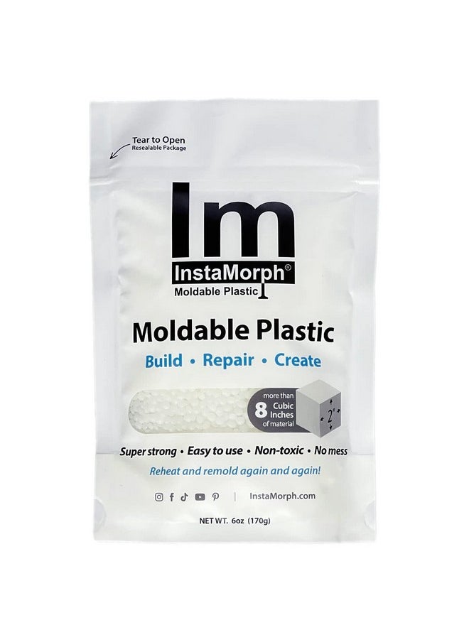 InstaMorph - InstaMorph | Thermoplastic Beads, Meltable Polymorph Pellets | Lightweight Modeling Compound for DIY Crafts, Sculpting, Cosplay Accessories | Temporarily Repair | Six Ounce White - Image 1