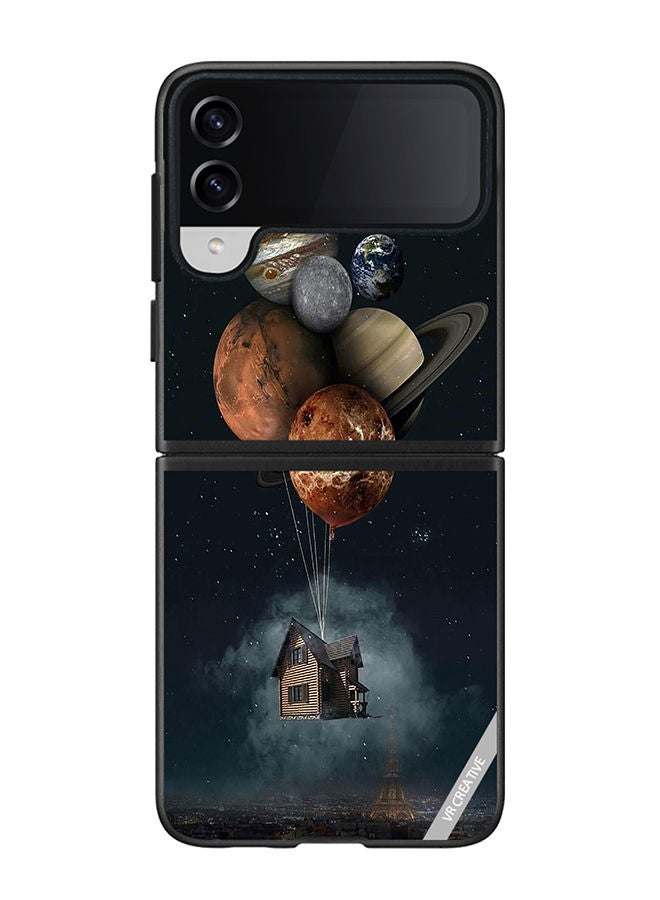 VR CREATIVE Protective Case Cover For Samsung Galaxy Z Flip4 Galaxy Design Multicolour - Image 1