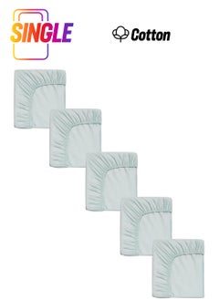 Cotenconcept 5 Pieces Cotton and Elastic 60 x 120 + 15 cm Combed Cotton Baby Sheet  - Image 1