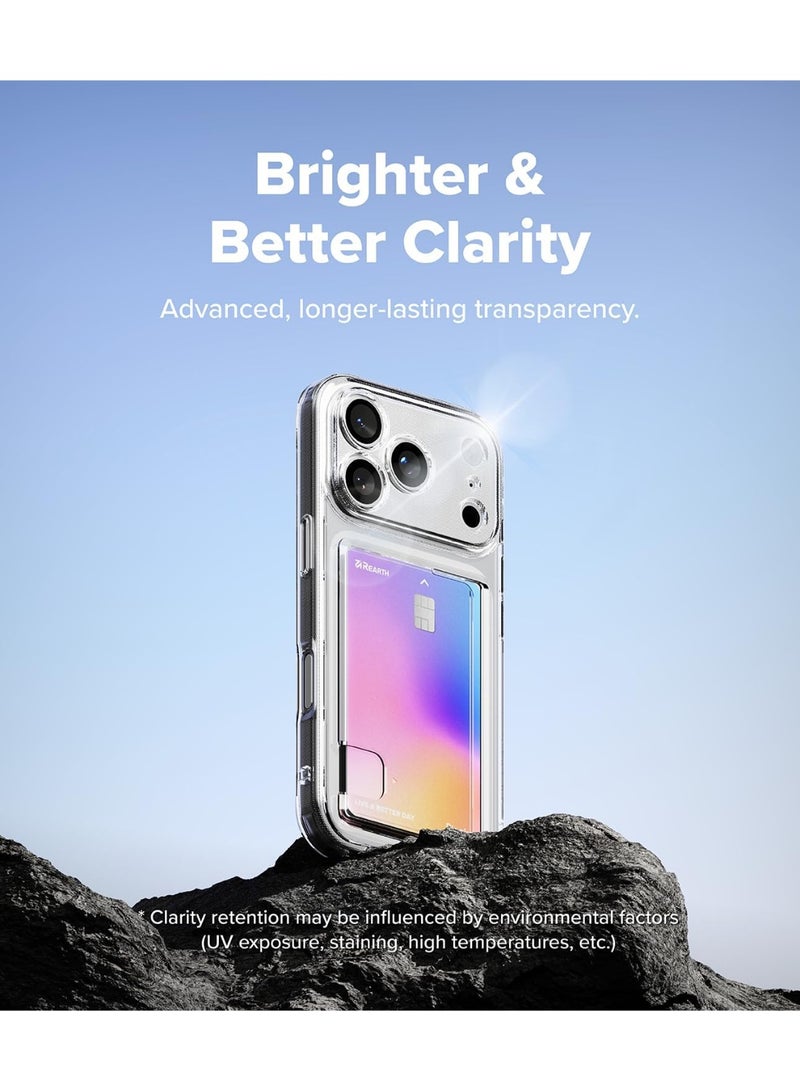 Fusion Card for iPhone 17 Pro Wallet Case [Built-In Card Slot] [Full Coverage Camera Protection] Slim Transparent Shockproof Bumper Cover with Dual... - Image 3