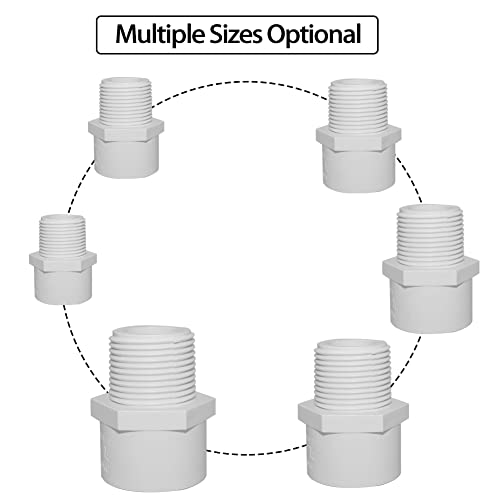 Fitvell 1-1/4" PVC Pipe Fitting Adapter Connector Union Coupling Schedule 40 (Slip Socket x NPT Female Pipe Thread), Pack of 5 - Image 5
