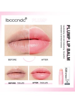 ibcccndc Plump Lip Balm, Hydrating Colored Lip Balm, Moisturizing Lipstick For Women, Color Lip Plumper Balm, Lip Brightening For Dark Lips, Lip Tinted Moisturizer, Reduce Lip Wrinkles, Non-Sticky Formula  - Image 4