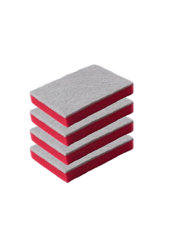 LIAO Sponge Scouring Pad - Pack of 4 (8 Pads per Pack, 32 Pads Total) | Dual-Sided Cleaning Sponge with Abrasive Scrub Layer | Multipurpose Kitchen & Household Cleaning | 11 × 8 × 2.5 cm - Image 1