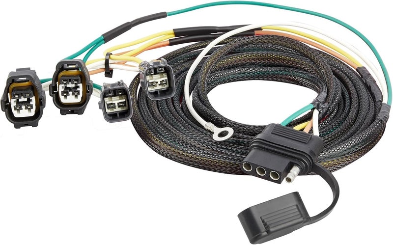 Oyviny Custom 4 Pin Trailer Wiring Harness 55363 for 1998-2006 Jeep TJ/Jeep Wrangler, Plug&Play TJ Trailer Wiring 80 Inches - Image 1