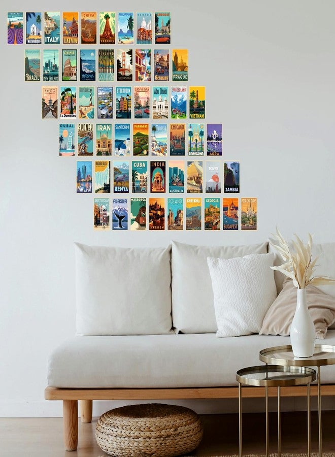 SAW Vintage City Posters Wall Poster - Pack Of 54 | 4 x 6 Inches | Aesthetic Artwork Posters | Wall Decor For Living Room, Bedroom, Home And Office - Image 3