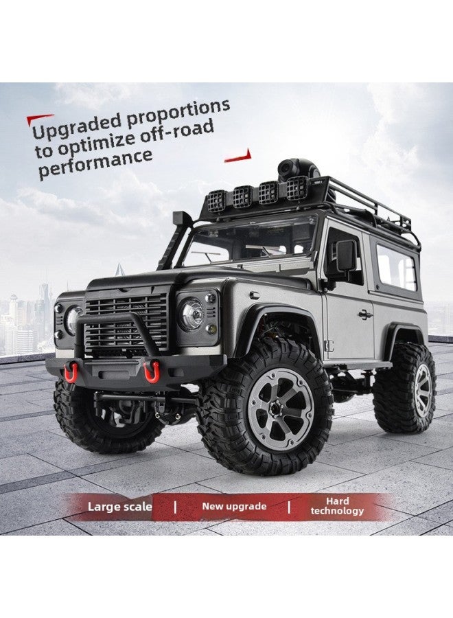 Four-wheel Drive Off-road Vehicle Simulation RC Controllable Headlight Climbing Car Full-scale Remote Control Car Car Big Boy Toy-Color:Black-Proportion:Four-wheel Drive Double-wheel Version  - Image 3