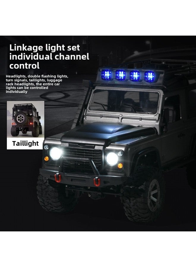 Four-wheel Drive Off-road Vehicle Simulation RC Controllable Headlight Climbing Car Full-scale Remote Control Car Car Big Boy Toy-Color:Black-Proportion:Four-wheel Drive Double-wheel Version  - Image 4