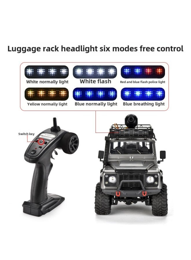 Four-wheel Drive Off-road Vehicle Simulation RC Controllable Headlight Climbing Car Full-scale Remote Control Car Car Big Boy Toy-Color:Black-Proportion:Four-wheel Drive Double-wheel Version  - Image 5