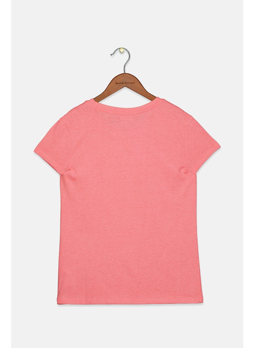PUMA Kids Girl Brand Logo Short Sleeve Sportswear Top, Pink  - Image 2