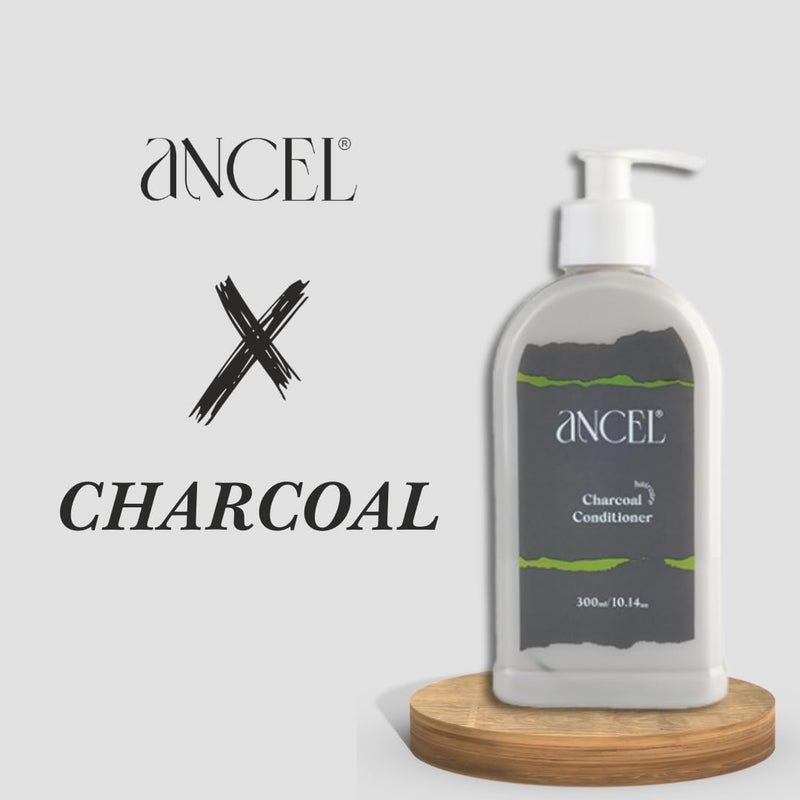 Ancel Ancel Charcoal Keratin Conditioner 300 ml Deep Cleansing Volumizing and Repairing Enriched with Activated Charcoal Almond Oil Keratin and Jojoba Oil Sulphate and Paraben Free - Image 2