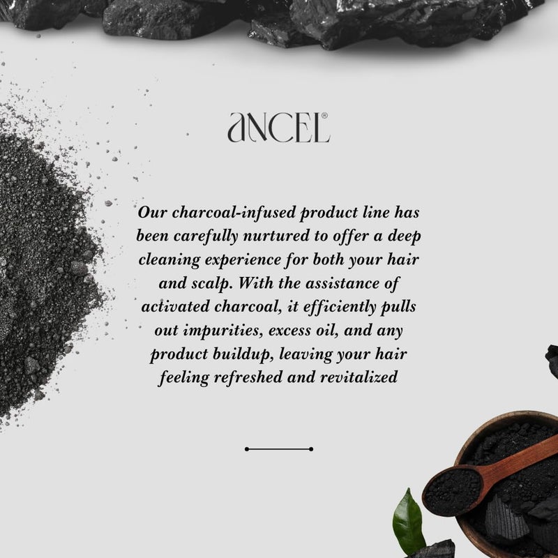 Ancel Ancel Charcoal Keratin Conditioner 300 ml Deep Cleansing Volumizing and Repairing Enriched with Activated Charcoal Almond Oil Keratin and Jojoba Oil Sulphate and Paraben Free - Image 4