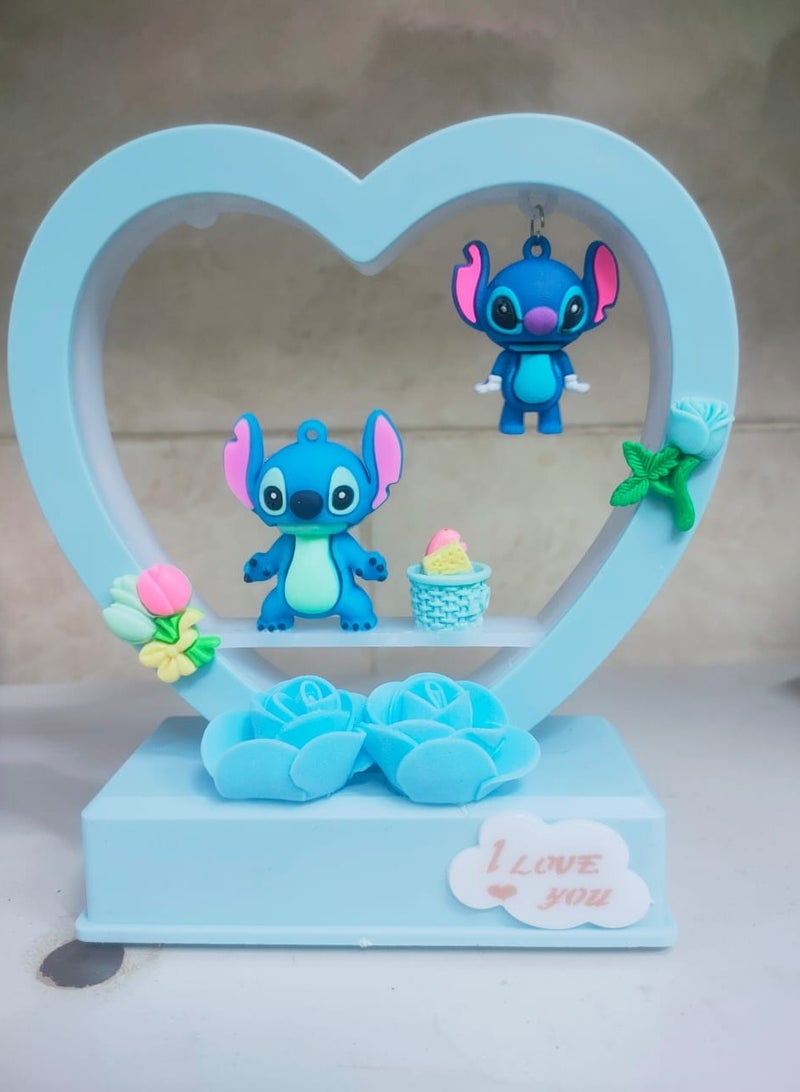 مصباح على شكل قلب، هدية رومانسية - إضاءة + موسيقى (أزرق) ديكور غرفة المعيشة