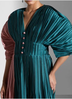 Threadz by Ajooni Colourblock Pleated Dress  - Image 3