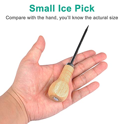 Yzurbu 6pcs Ice Pick for Breaking Ice, Stainless Steel Ice Pick Tool with Safety Wooden Handle for Kitchen - Image 5
