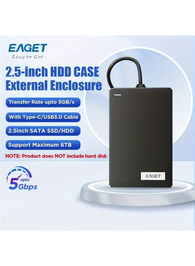 Eaget CE10 علبة محرك الأقراص الثابتة من USB 3.0 إلى SATA III مقاس 2.5 بوصة تدعم حتى 6 تيرابايت من SSD - Image 2
