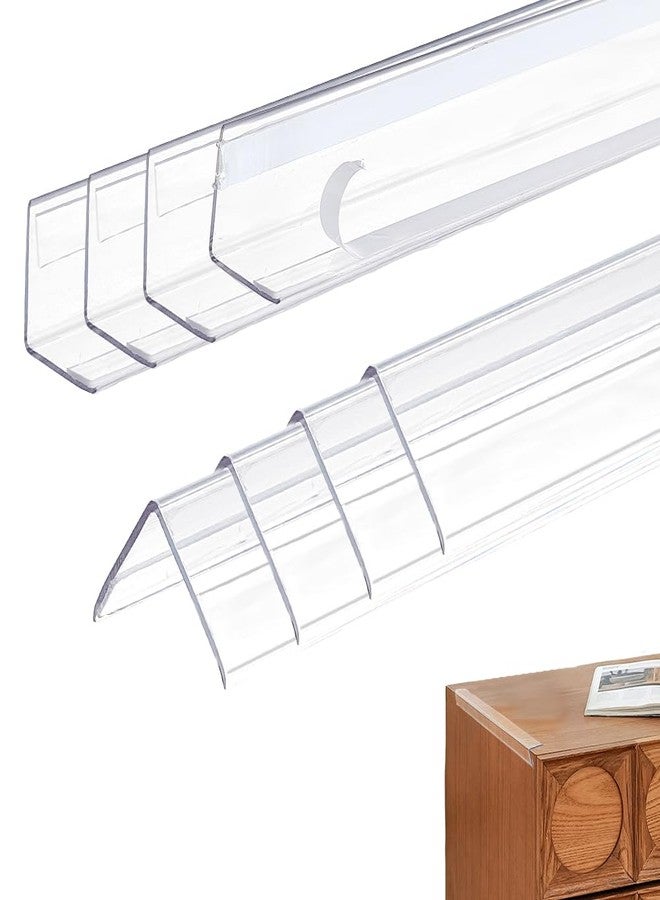 AHANDMAKER 14 Pcs Clear Wall Corner Protector, Self-Adhesive Edge Protector Corner Guard for Wall Door Frame Cabinet Baseboard, Table, Stair, 15.75x11.6 Inch - Image 1
