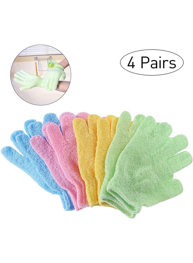 Excefore Bath Gloves for Body Scrub Exfoliator 4 Pairs - Image 2