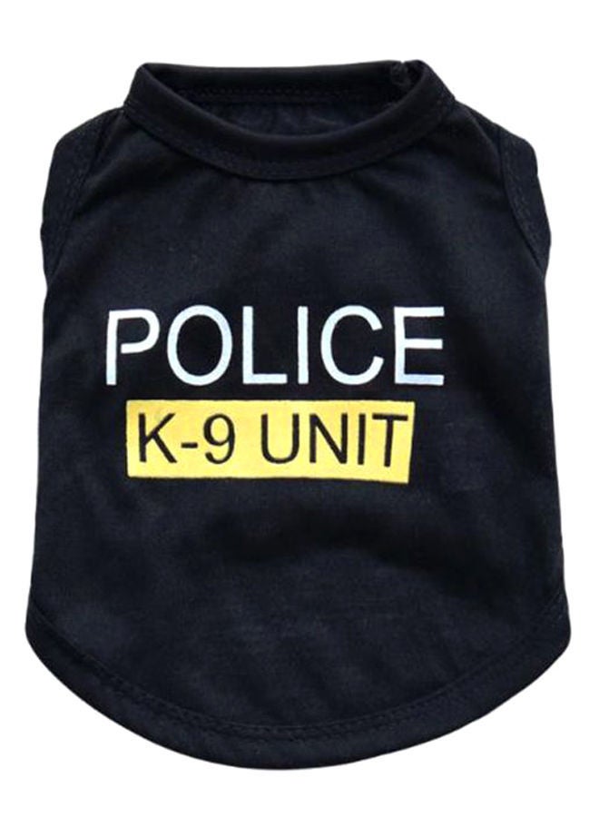 NIBEMINENT Police Print Pet Vest Black