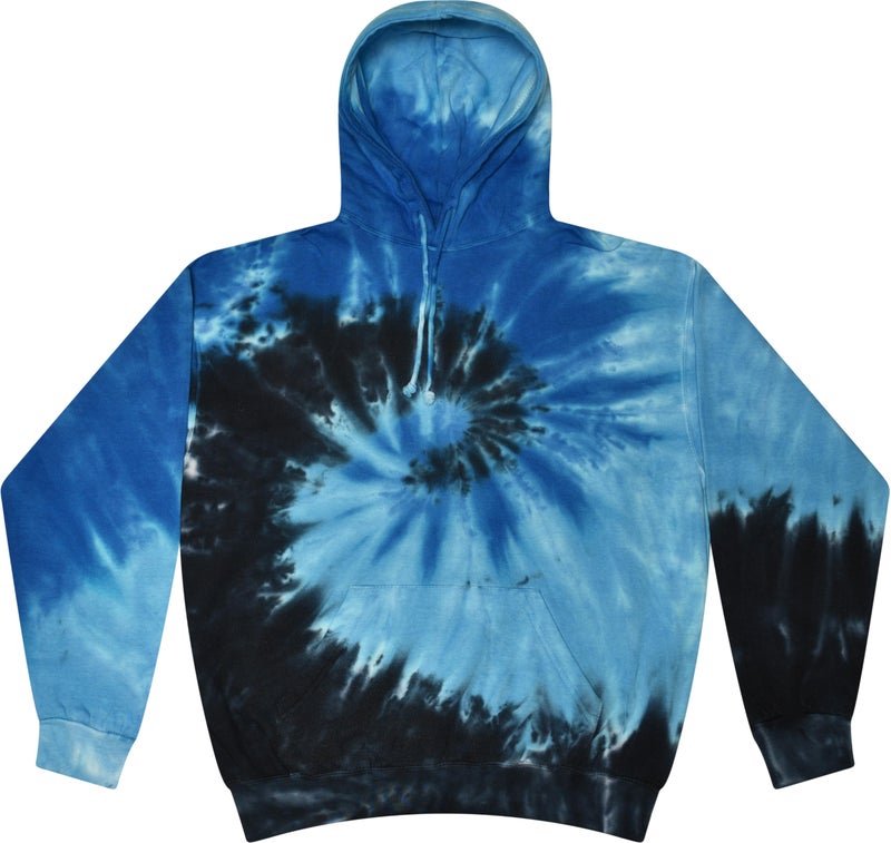 Colortone Tie Dye Pullover Hoodie for Women and Men, Blue Ocean, Small - Image 4
