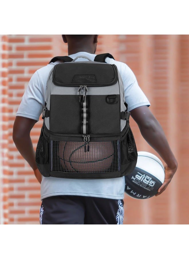 GOBUROS Basketball Bag, Soccer Equipment Bag with Ball & Shoe Compartment for Soccer Ball, Volleyball, Gym, Outdoor, Travel - Image 5