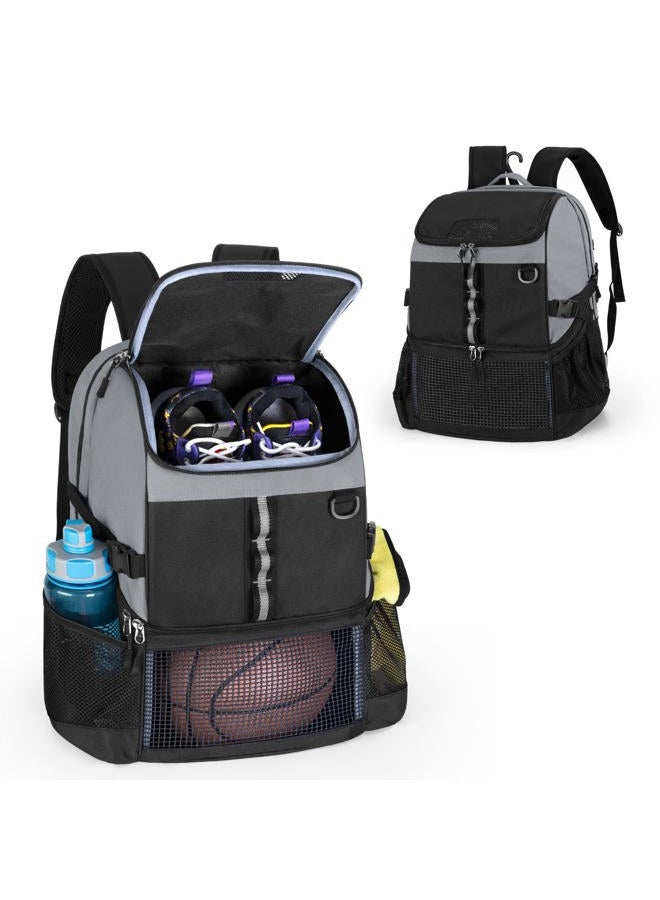 GOBUROS Basketball Bag, Soccer Equipment Bag with Ball & Shoe Compartment for Soccer Ball, Volleyball, Gym, Outdoor, Travel - Image 1