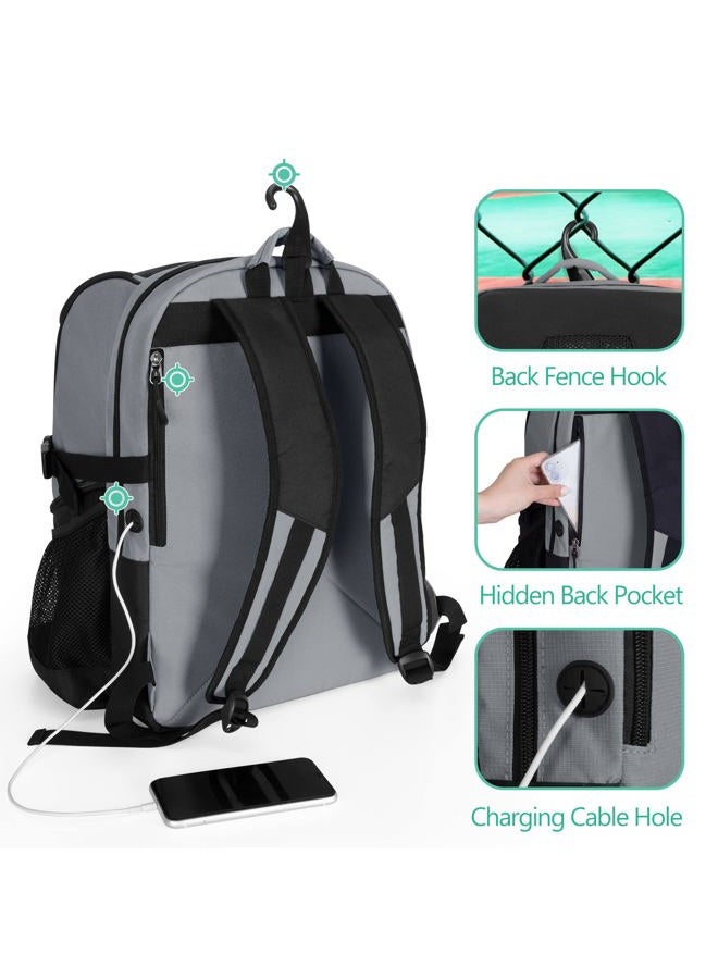 GOBUROS Basketball Bag, Soccer Equipment Bag with Ball & Shoe Compartment for Soccer Ball, Volleyball, Gym, Outdoor, Travel - Image 4