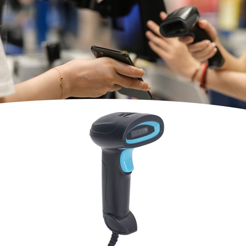 1D الماسح الضوئي للرموز الشريطية الموصلة عبر USB عالية الدقة - قارئ رموز شريطية مع التعرف المحسن للمحلات التجارية والمركزات التخزينية والصناعات التجارية بالتجزئة - Image 1