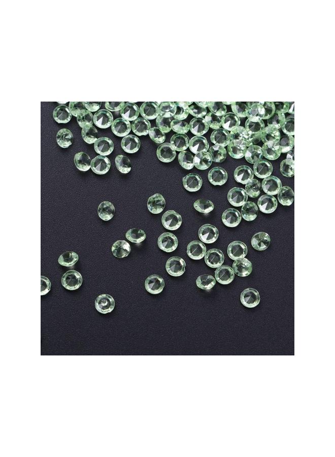 klarako 2000Pcs 4.5mm Clear Acrylic Diamonds Wedding Table Scatter Confetti Crystals Rhinestone Vase Fillers Bridal Shower Party Decorations (Light Green) - Image 4