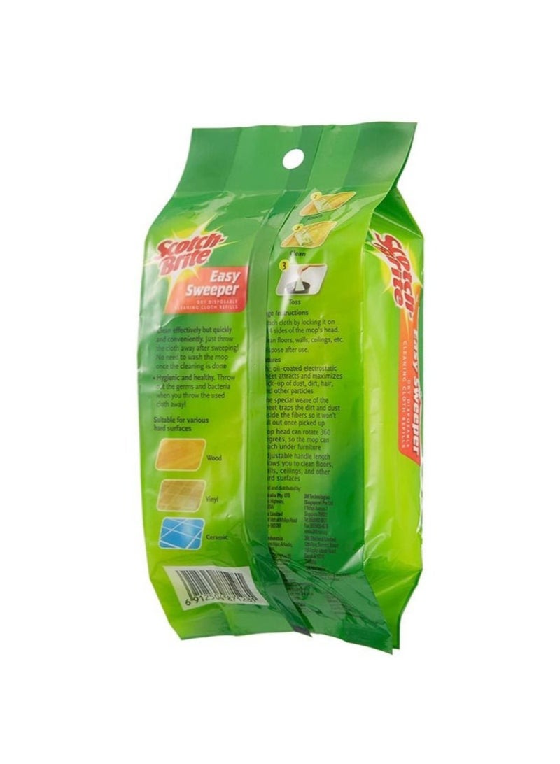 Scotch Brite إعادة تعبئة ممسحة سهلة لقطع التنظيف القابلة للتصرف - 28 × 21 سم، 30 ورقة - Image 2