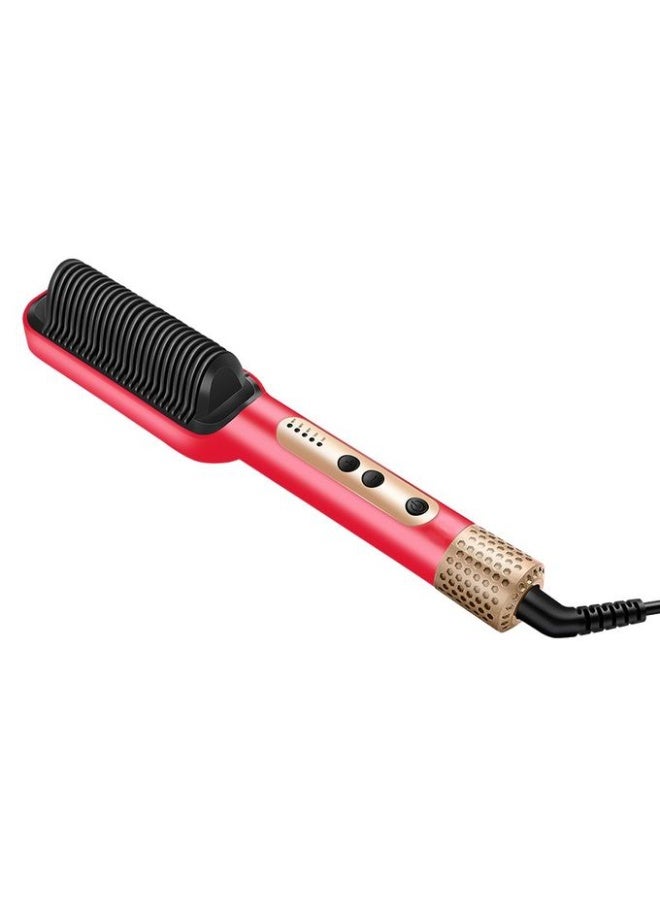Sokany SK-1008 Heated Hair Straightening Brush - Red - Image 1