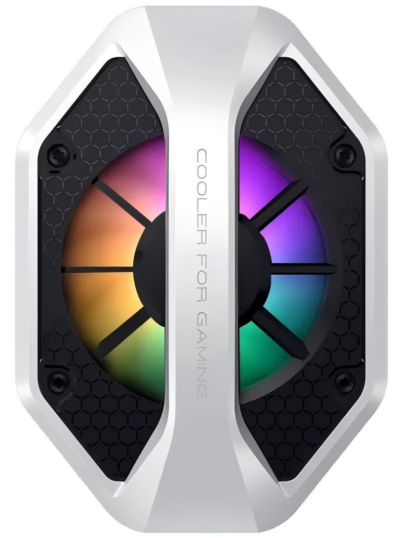 Xiaomi Ice Cooler Back Clip,30W Power Colorful Light Effect Intelligent Temperature Control Safety Protection Phone Cooler for Gaming-Grey - Image 1