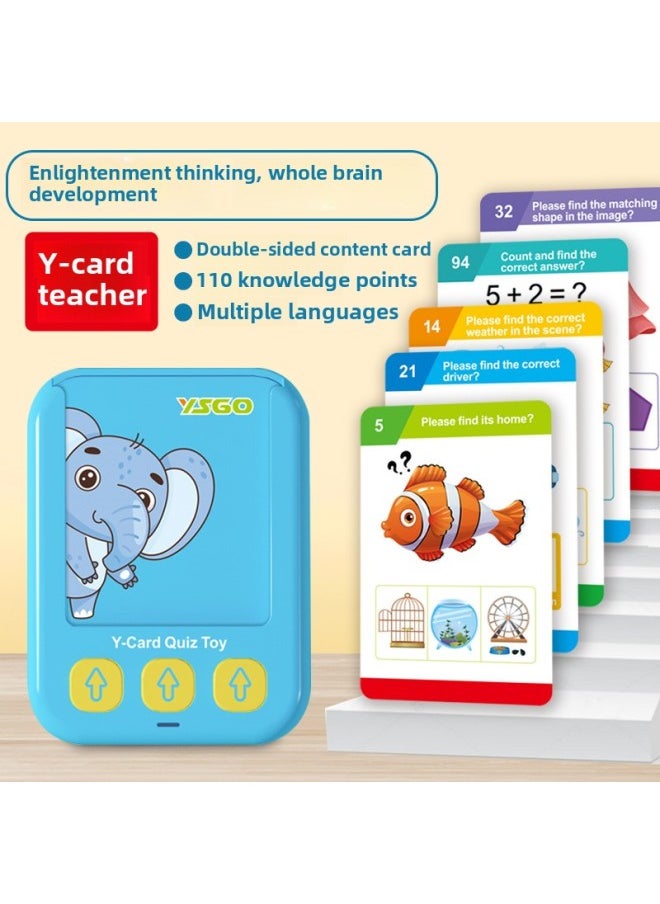 null - Intelligent Enlightenment Multilingual Electronic Card Early Education Machine Children's Multi-functional Fun Learning Audio Story Machine-Color:Multi-language Teacher 2606f - Image 1