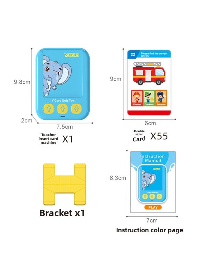 null - Intelligent Enlightenment Multilingual Electronic Card Early Education Machine Children's Multi-functional Fun Learning Audio Story Machine-Color:Multi-language Teacher 2606f - Image 1