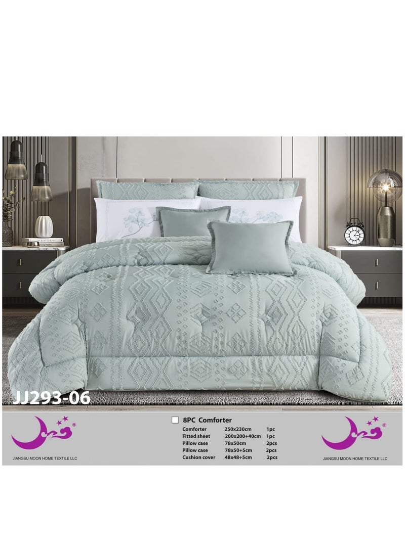 Moon Luxury Royal Bedspread Set 8 Pieces, King Size, Soft and Comfortable, 250×230 cm 