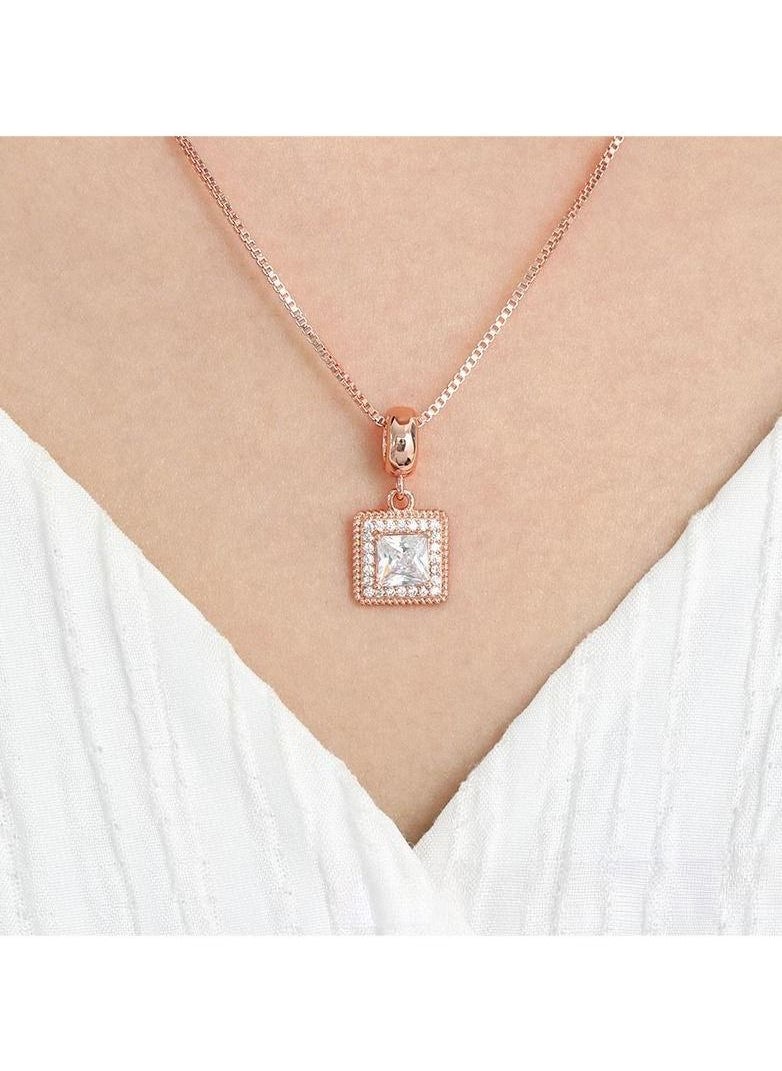 Satinior - Simple Square Titanium Steel Necklace - Image 1