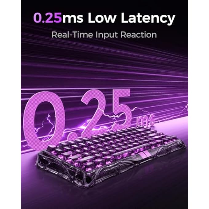 Gravastar V75 LITE HALL EFFECT MAGNETIC GAMING KEYBOARD - 4000HZ RAPID TRIGGER - 0.01 MM RT ACCURACY - 75% HE GAMING KEYBOARD WITH HOT SWAPPABLE SWITCHES & TRANSPARENT RGB LIGHTING - FOR PC & MAC - Image 3