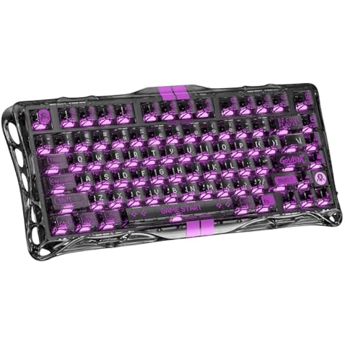 Gravastar V75 LITE HALL EFFECT MAGNETIC GAMING KEYBOARD - 4000HZ RAPID TRIGGER - 0.01 MM RT ACCURACY - 75% HE GAMING KEYBOARD WITH HOT SWAPPABLE SWITCHES & TRANSPARENT RGB LIGHTING - FOR PC & MAC - Image 1