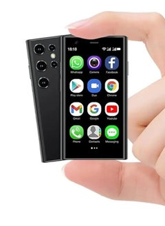 S24 Pro Super Mini Mobile Phone Android Quad Core Black, Mobile Mini Smartphone Ultra Small Pocket Student Children Men and Women