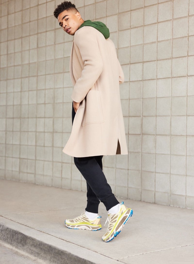 Hoka One One Mafate Speed 2 Outdoor Running Shoes Beige/Yellow/Blue For Men/Women - Image 5