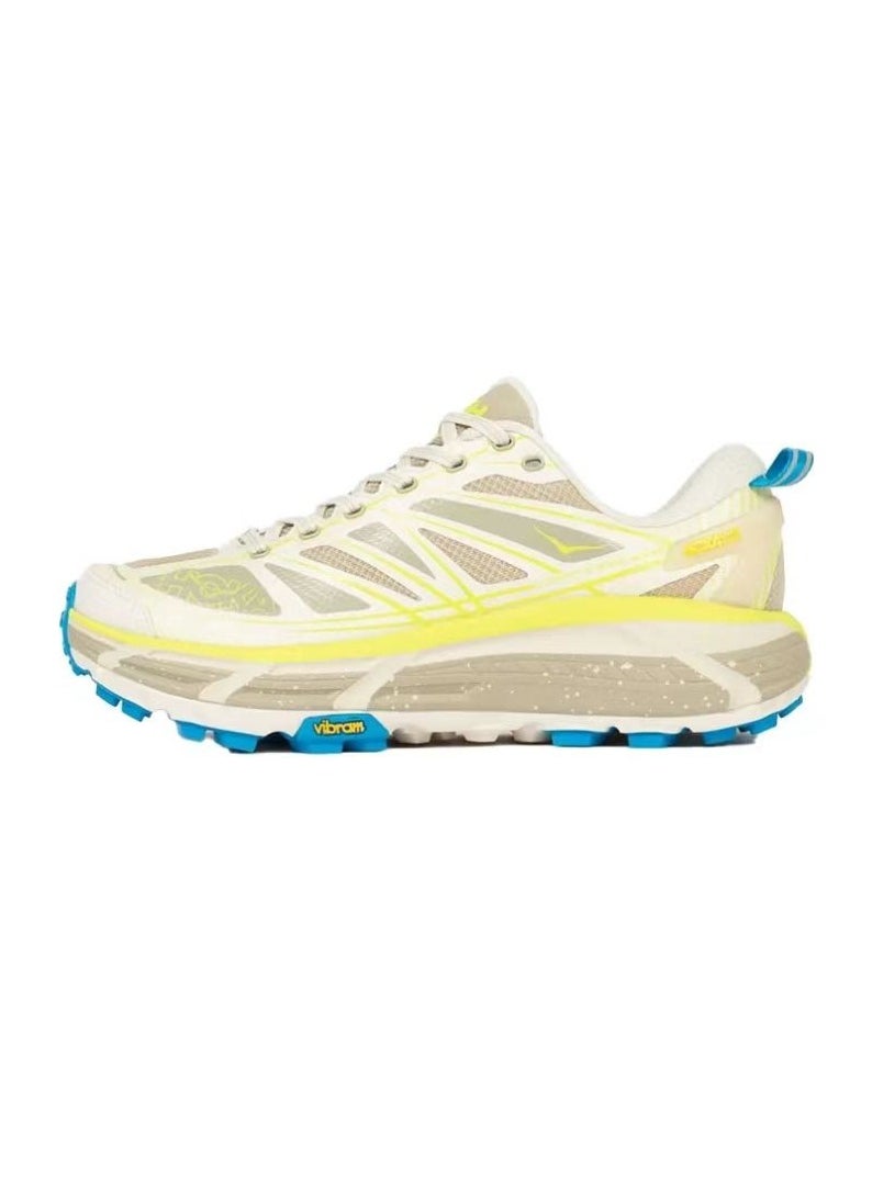 Hoka One One Mafate Speed 2 Outdoor Running Shoes Beige/Yellow/Blue For Men/Women - Image 2