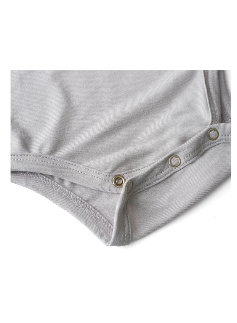 Anvi Baby Organic Bamboo Spandex Bodysuit- Grey	Preemie up to 3kg
