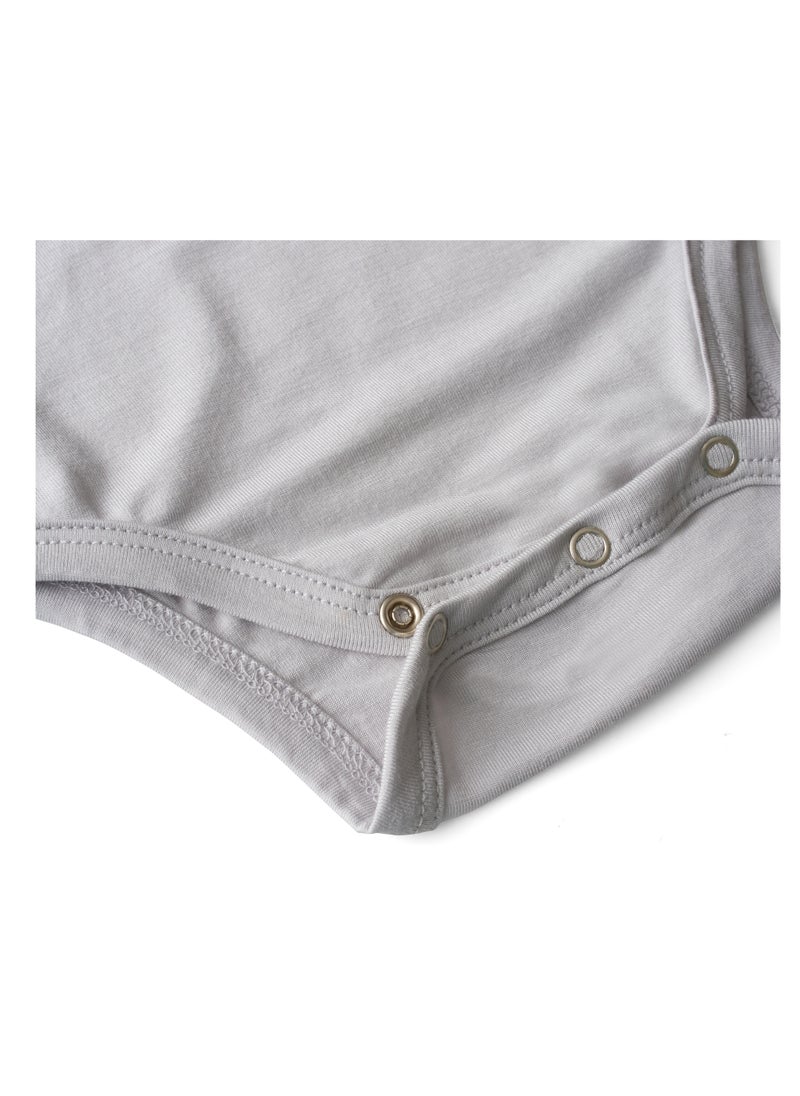 Anvi Baby Organic Bamboo Spandex Bodysuit- Grey	Preemie up to 3kg  - Image 3