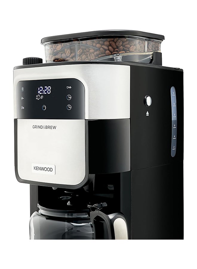 KENWOOD Grind & Brew Coffee Maker with Built-in 220g Burr Grinder, 12-Cup Capacity, Digital Touch Display 1.5 L 900 W CMM40.000BM Silver - Image 4