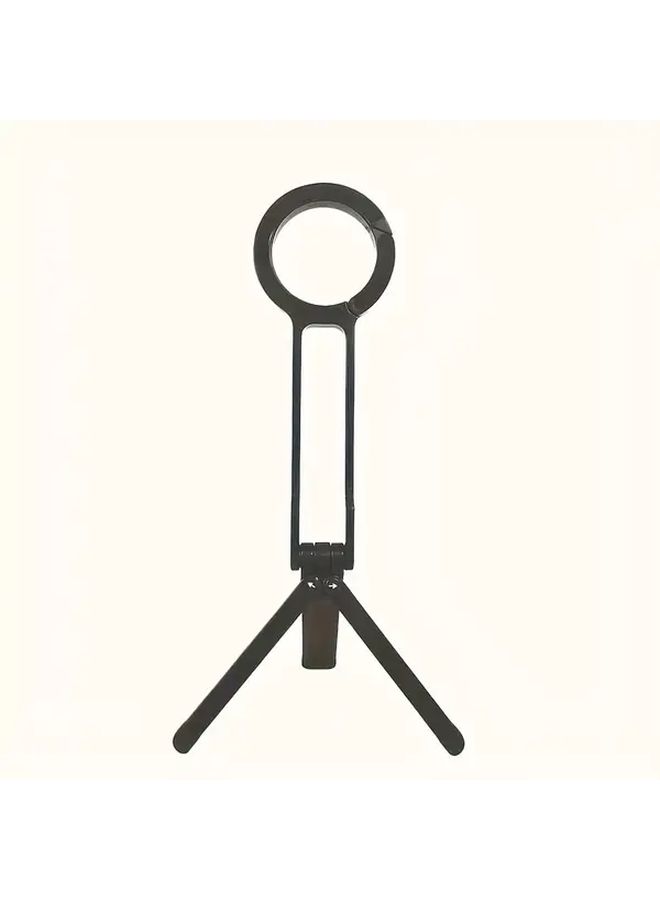 Silvery Magnetic Phone Holder 360 Rotatable Carabiner Stand Hands Free Tripod For Video Recording - Image 4