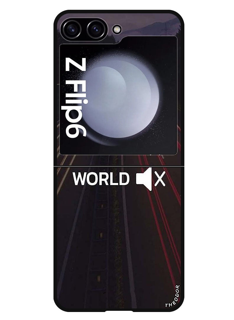 Theodor Protective Case Anti Scratch Shock Proof Bumper Cover For Samsung Galaxy Z Flip 6 Music Word - Image 1