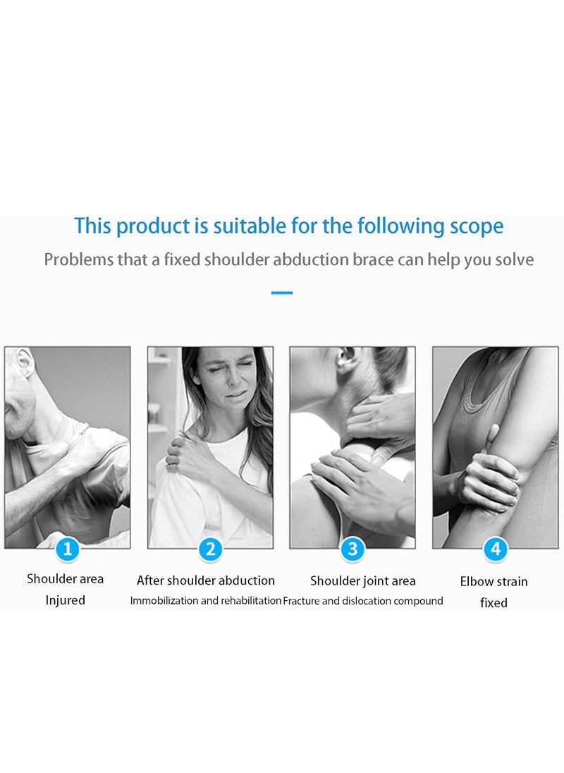 M MIAOYAN - Shoulder Abduction Sling for Rotator Cuff Surgery Broken Arms Clavicle Rotator Cuff Shoulder Dislocation Injuries Fractures Sprains Elbow Arm Injury Recovery Left or Right Arm - Image 1